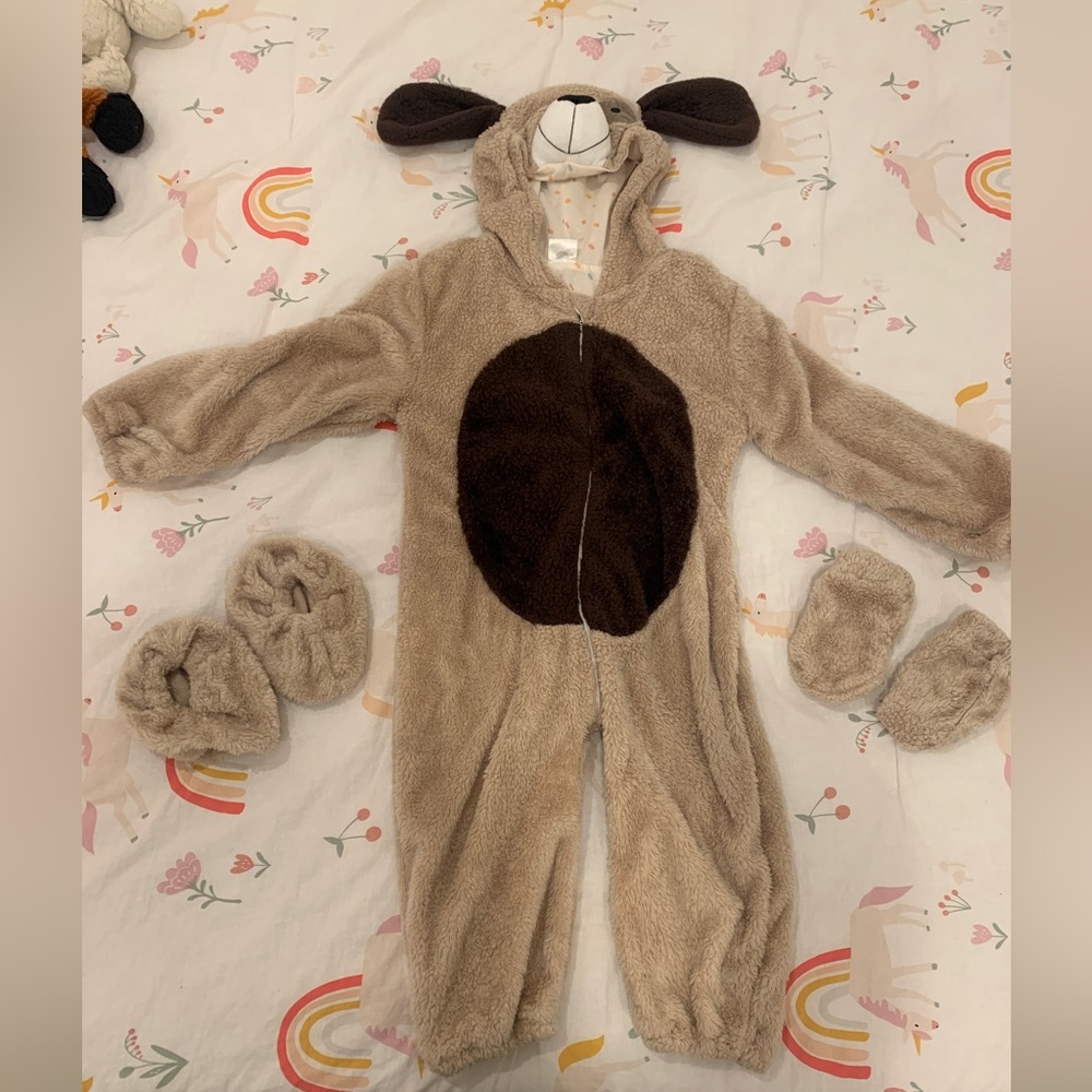 Coco Village Dog/Puppy Halloween costume. Size 3T. Includes paws and feet.